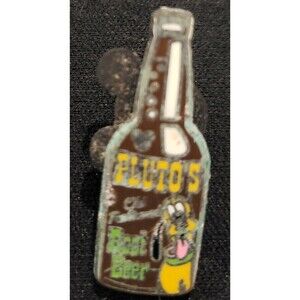 Disney Pin 80471 DLR 2010 Hidden Mickey Soda Bottle Pluto Completer Root…‎